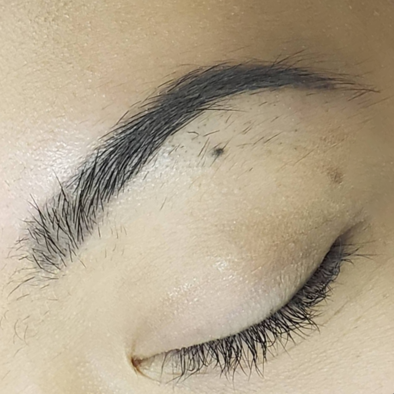 example of soft powder brow done by Artist Teryn Darling