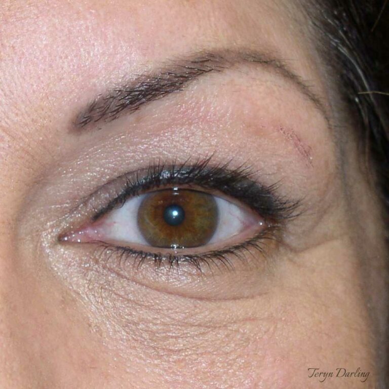 By Artist Teryn Darling: an after of eyeliner procedure, top and bottom