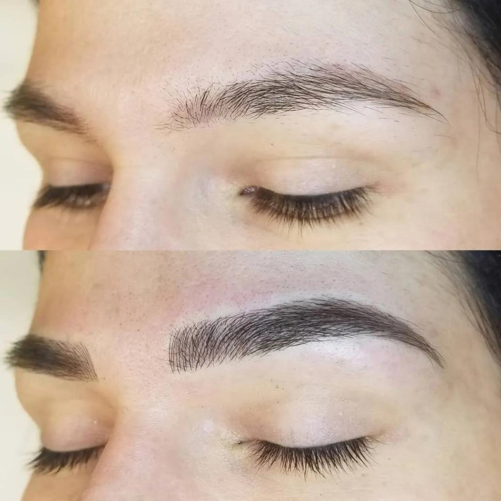 example of microbladed brows